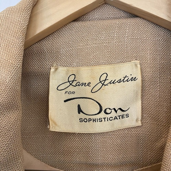 Jane Justin For Don Sophisticates Vintage 1960s Dress And Over Coat Size Small - Picture 14 of 16